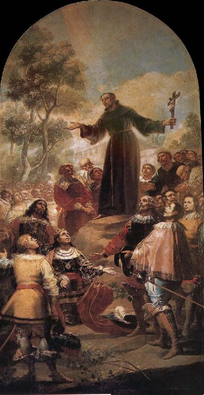 Francisco Goya St Bernardino of Siena preaching before Alfonso V of Aragon